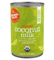 Natural Value Organic Coconut Milks (12x13.5Oz)