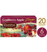 Celestial Seasonings Cranberry Apple Zinger Herb Tea (6x20bag)