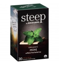 Bigelow Steep Organic Mint Herbal Tea Caffeine Free (6x20 BAG )